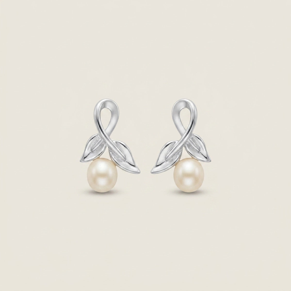 Infinity Pearl Drop Earrings